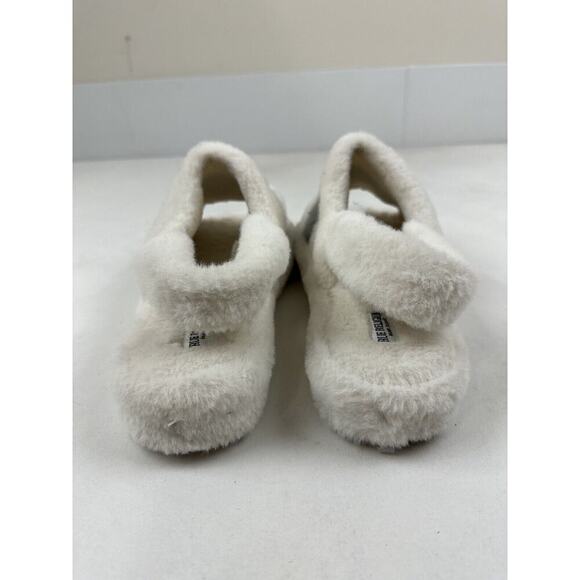 True Religion Plush Faux Fur Slide Slippers Sling Back Fuzzy Ivory XL 9.5-10.5 - Picture 6 of 11